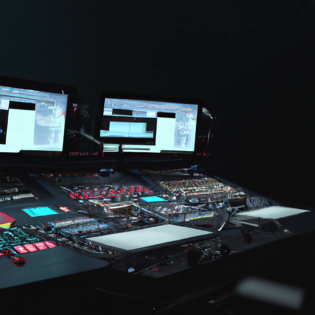 Modern broadcast studio with soft light panels, 4K cameras and a mixer desk — ZanPluZan News Studios